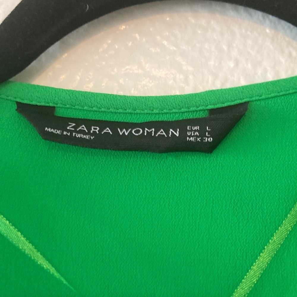 Zara Woman Bright Green Blouse